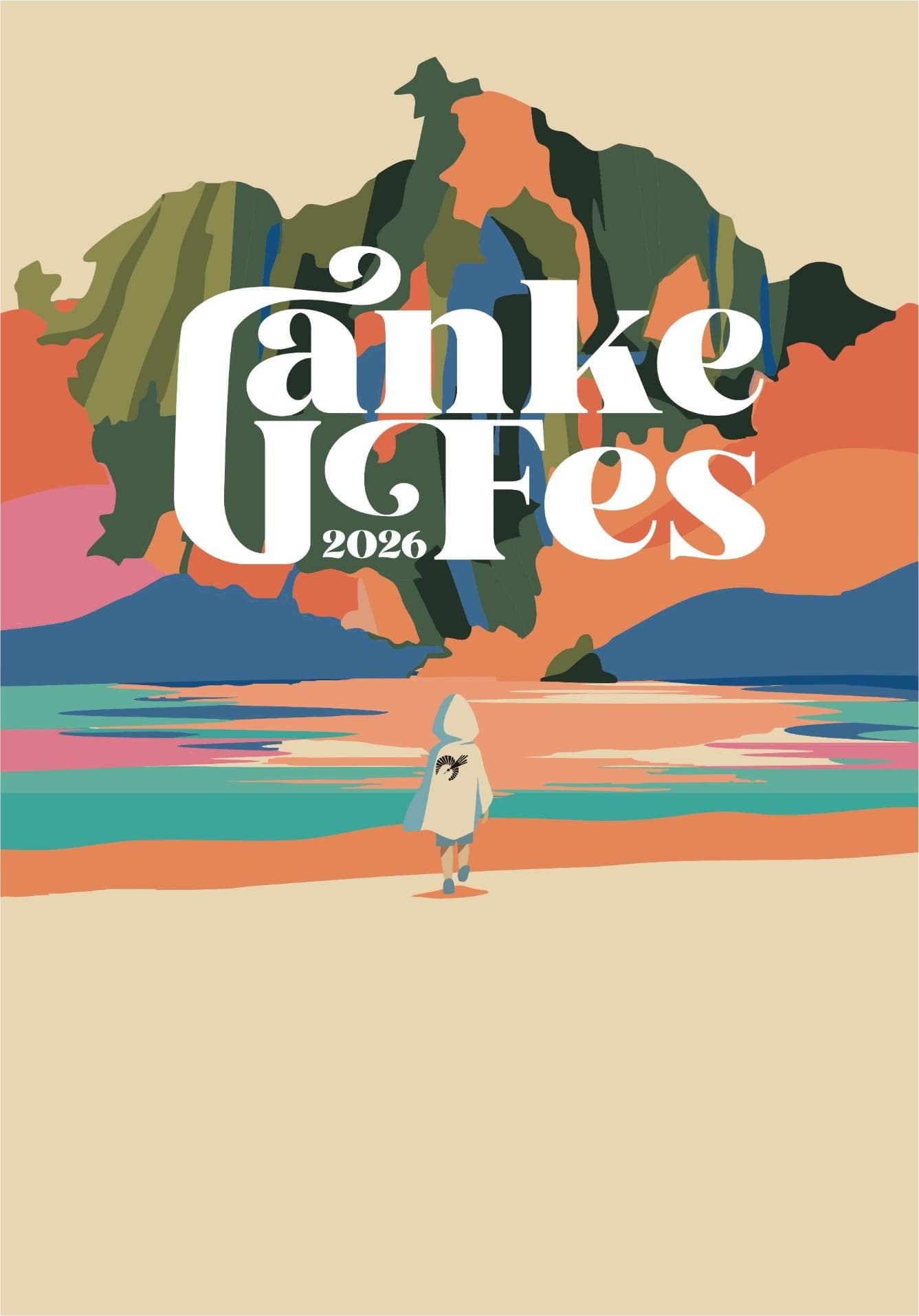 GANKE FES 2026 — 子どもが崖と湖を見つめるイラスト